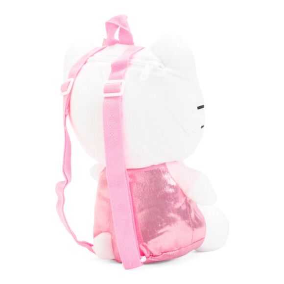 Hello Kitty 13.5" Light Figural Backpack Satin Pink Jumper Bow Licensed NWT - Picture 2 of 2